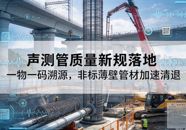 老城声测管质量新规落地，一物一码溯源，非标薄壁管材加速清退