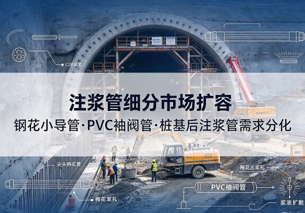 老城注浆管细分市场扩容，隧道钢花小导管、PVC 袖阀管、桩基后注浆管需求分化